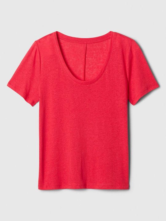 GAP Women's Summer Blouse Linen Red