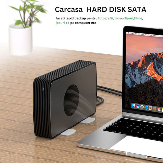 Fideco Carcasă pentru unitate de hard disk 2.5" / 3.5" SATA III cu conexiune USB 3.0
