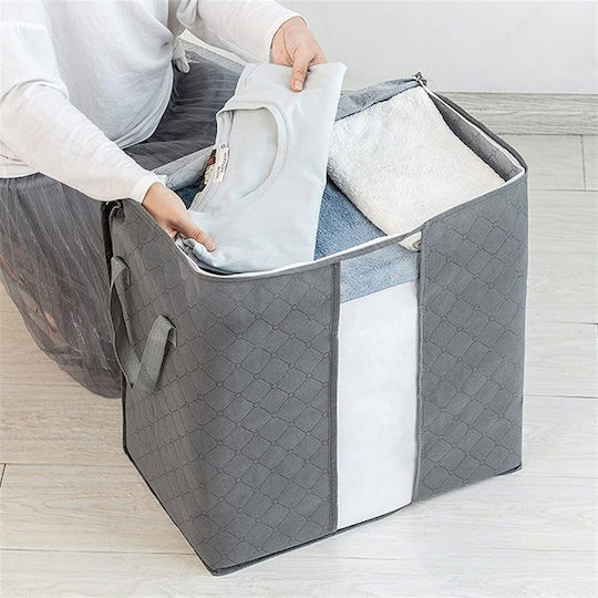Casetă Textilă De Depozitare Pentru Pătură/Duvet Gri 47x43cm