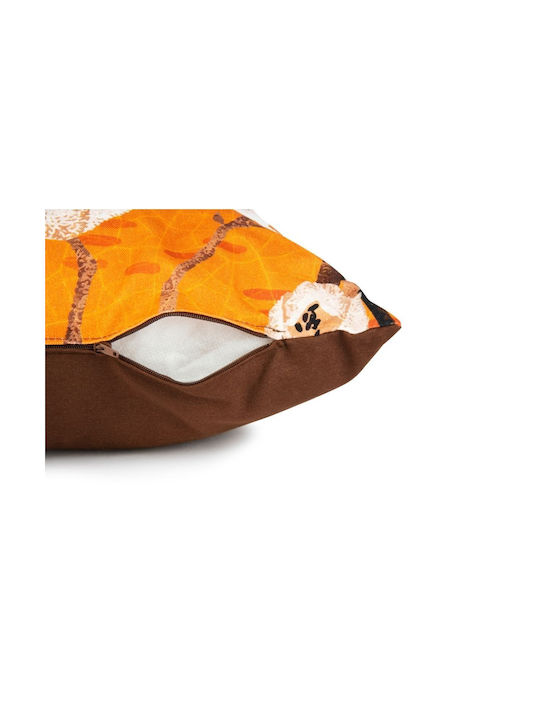 Excelsa Sofa-Kissen Fuji Aus 100% Baumwolle Orangerie 45x45cm