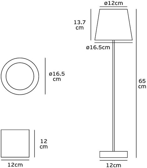 VK Lighting LED Лампа за под В65см. Бял VK Lighting LED Лампа за под В65см. Бял