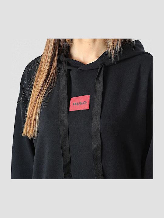 Rochie Mini Sport Mânecă Lungă Neagră