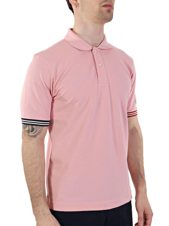 La Martina Bluza Bărbătească cu Mânecă Scurtă Polo Pink