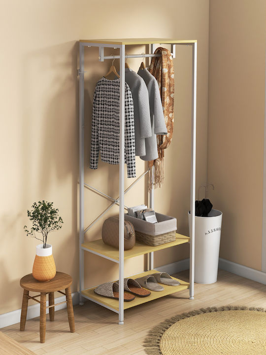 HomCom Κρεμάστρα Δαπέδου από Ξύλο Λευκή 60x40x167.5cm HomCom Κρεμάστρα Δαπέδου από Ξύλο Λευκή 60x40x167.5cm
