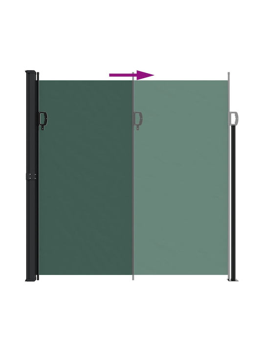 vidaXL Side Sliding Dark Green Shade Sail 200 X 300 Cm