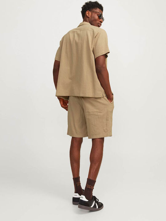 Jack & Jones Αθλητική Ανδρική Βερμούδα Beige