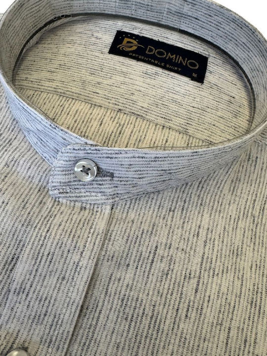 Long-sleeved Cotton Shirt Gray