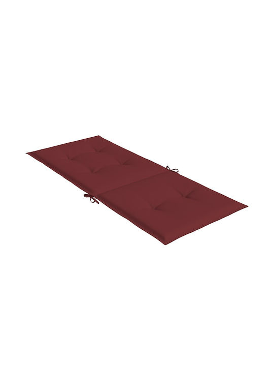 vidaXL Garden Chair Cushion with Backrest Red 2pcs 50x120cm