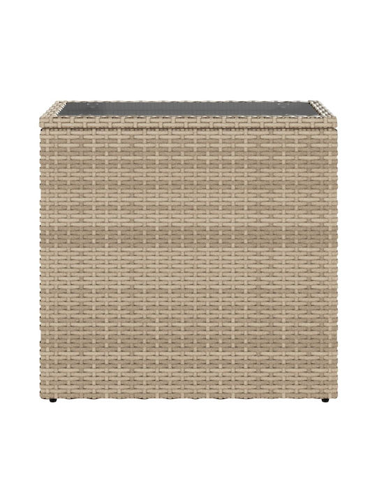 Tisch für kleine Außenbereiche Stabil Beige 58x27.5x55cm