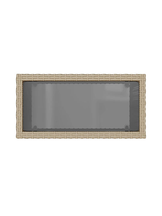 Tisch für kleine Außenbereiche Stabil Beige 58x27.5x55cm