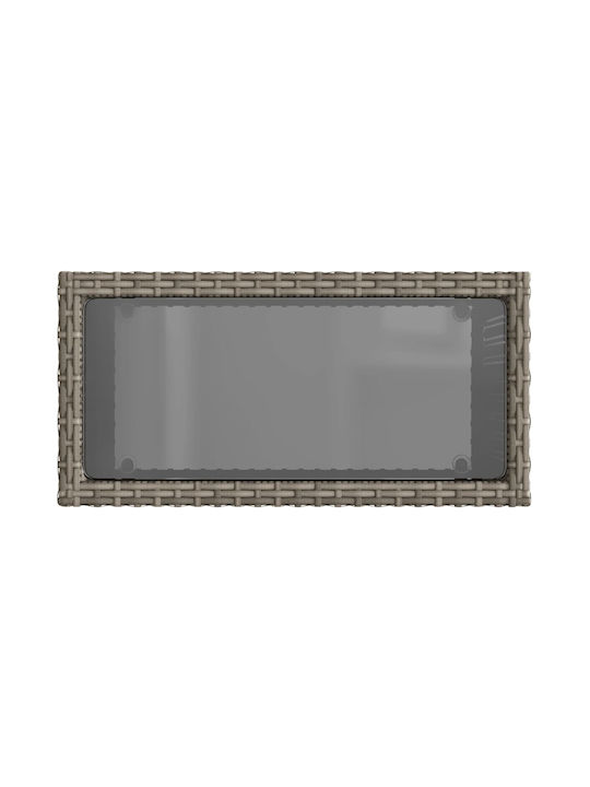 Tisch für kleine Außenbereiche Stabil Gray 58x27.5x55cm