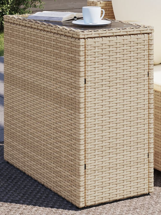 Tisch für kleine Außenbereiche Stabil Beige 58x27.5x55cm