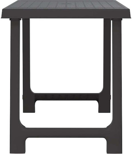 Outdoor Dinner Free Standing Wood Table Natural 79x56x64cm