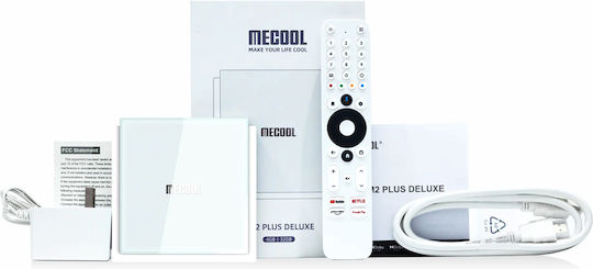 Mecool TV Box KM2 Plus Deluxe MCL-KM2PLUSD 4K UHD with WiFi USB 2.0 4GB RAM and 32GB Storage Space with Operating System Android and Google Assistant