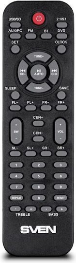 Sven HT-201 Ασύρματα Ηχεία Υπολογιστή 5.1 με Bluetooth και Ισχύ 20W Μαύρα