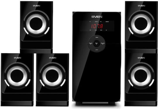 Sven HT-201 Ασύρματα Ηχεία Υπολογιστή 5.1 με Bluetooth και Ισχύ 20W Μαύρα