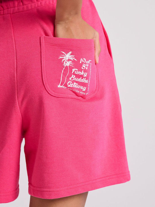 Damen Sportliche Bermuda Rosa