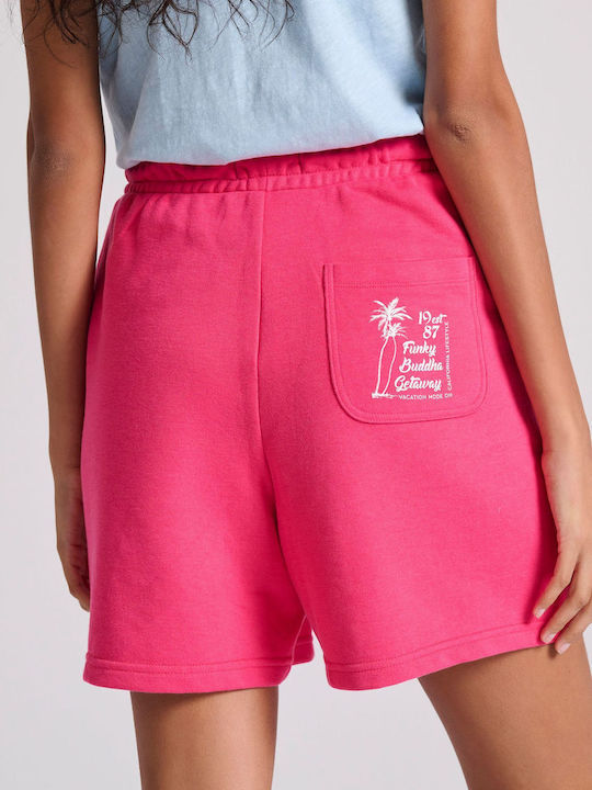 Damen Sportliche Bermuda Rosa