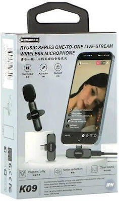 Remax Wireless Microphone Κ09 Live-Stream One-to-One Lightning Lapel Journalistic