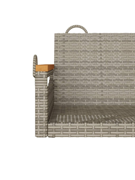 Rattan Swing Gray with 110kg Maximum Weight Capacity L63xW62xH40cm