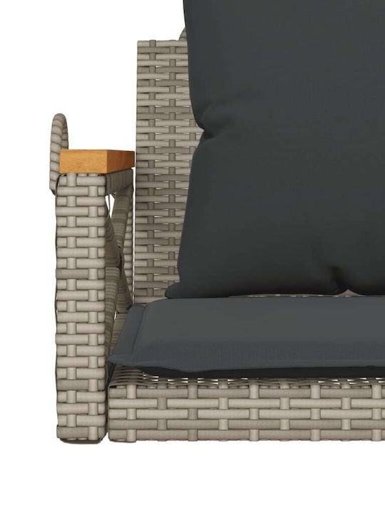 Rattan Swing Gray with 110kg Maximum Weight Capacity L63xW62xH40cm