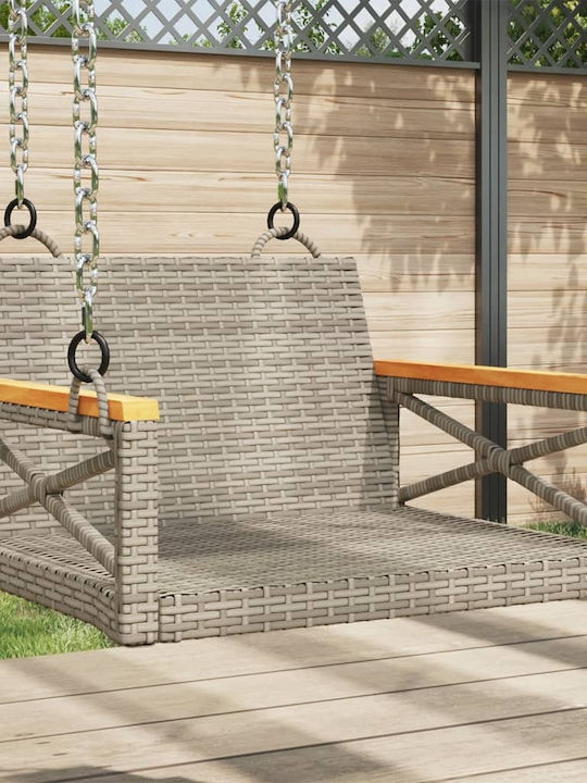 Rattan Swing Gray with 110kg Maximum Weight Capacity L63xW62xH40cm