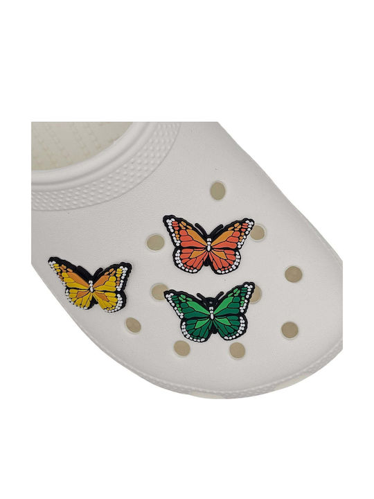 Decorative Shoe Charm Butterfly Orange 90005_O-Butterfly