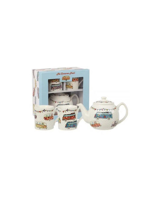 Churchill 1795 Tea Set with Cup Porcelain in White Color 3pcs