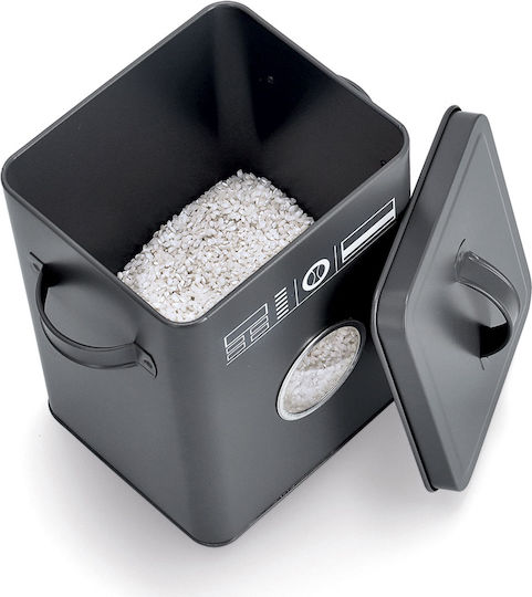 Zeller Metallic Storage Box with Lid Gray 18x15.5x23cm 1pcs