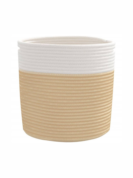 vidaXL Καλάθι Αποθήκευσης Υφασμάτινο Μπεζ 28x28x28cm 2τμχ