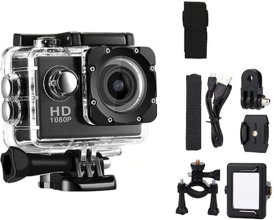E045 Action Camera Full HD (1080p) Υποβρύχια (με Θήκη) Μαύρη