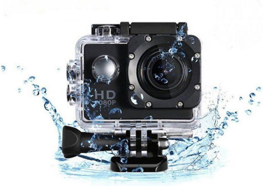 E045 Action Camera Full HD (1080p) Υποβρύχια (με Θήκη) Μαύρη
