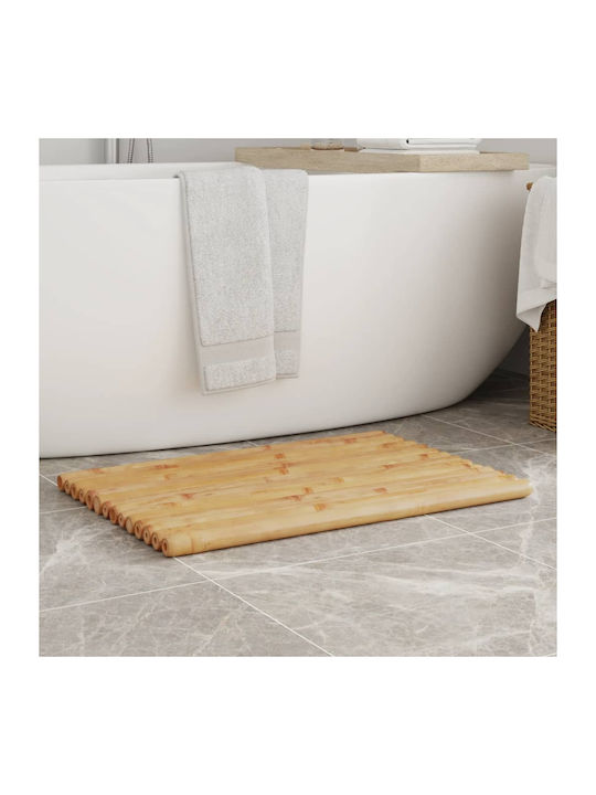 vidaXL Set Badematten Hölzernes Rechteckig 366457 Coffee 2Stück