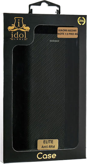 Idol 1991 Book Synthetic Leather / Silicone / Leather Black (Redmi Note 13 Pro 4G / Poco M6 Pro 4G)