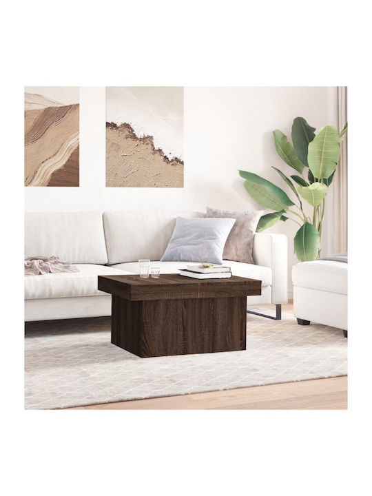 Square Coffee Table Wooden Brown Oak L100xW55xH40cm.