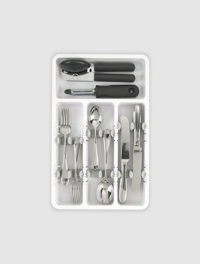 Extendable Cutlery Rack Zola Adjustable Inserts White Grey Spacious Easy To Clean 24-41 X 38 Extendable Cutlery Rack Zola Adjustable Inserts White Grey Spacious Easy To Clean 24-41 X 38