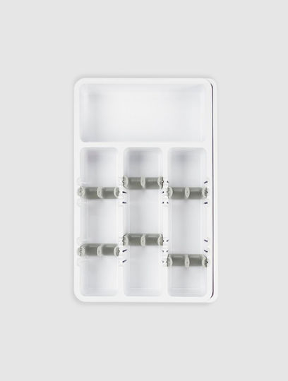 Tăvi Pentru Tacâmuri De Sertar Rabătabilă Din Plastic 41x38cm Albă