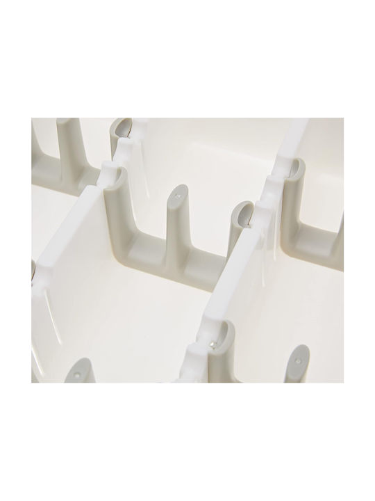 Extendable Cutlery Rack Zola Adjustable Inserts White Grey Spacious Easy To Clean 24-41 X 38