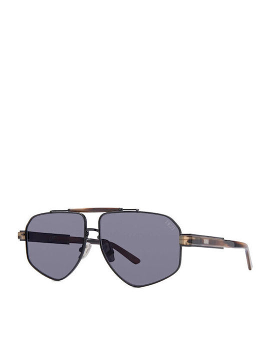 Quay Australia Unisex Sunglasses with Gray Metal Frame and Gray Lens