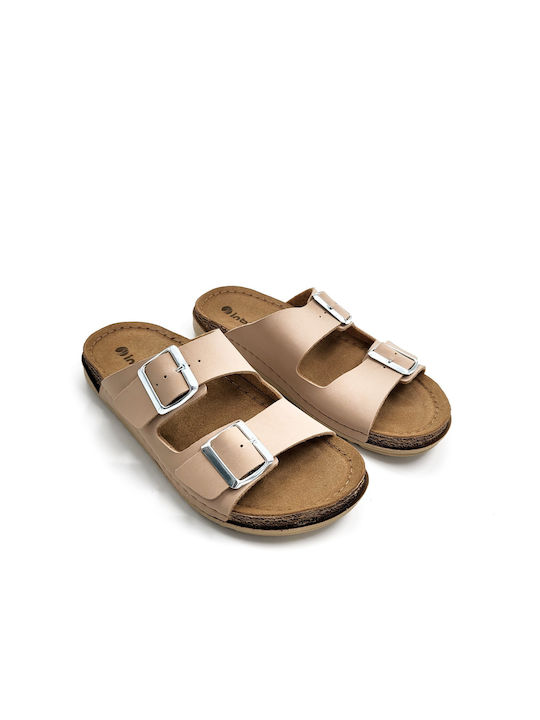 Inblu Women's Flat Sandals Anatomic in Beige Color