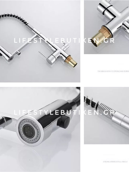 Stocco Kitchen Faucet Counter Silver
