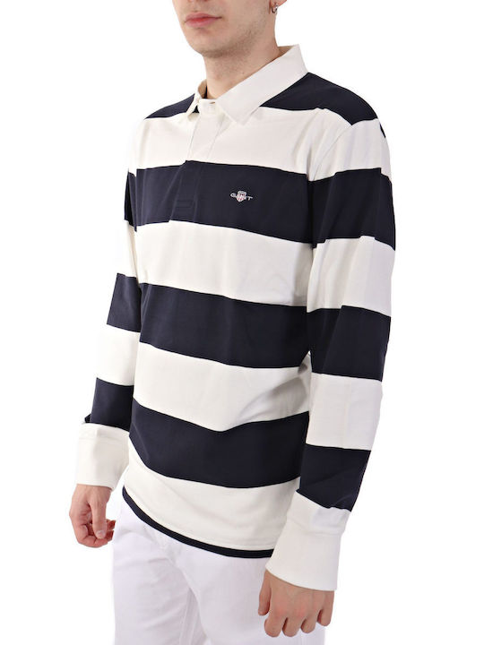 Gant Shield Men's Long Sleeve Blouse Polo BLUE