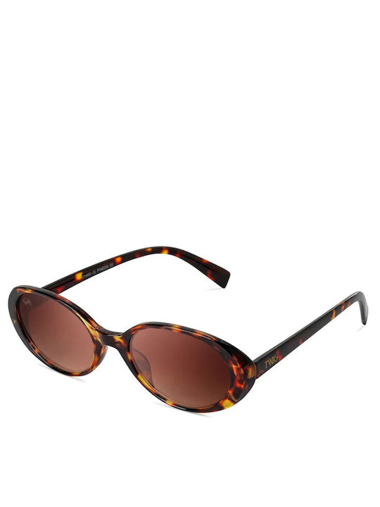 Twig Pineda Women's Sunglasses with Brown Tartaruga Plastic Frame and Brown Lens PIN02