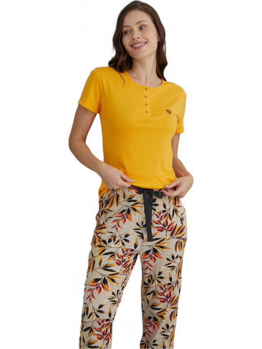 Summer Women's Pyjama Set Yellow