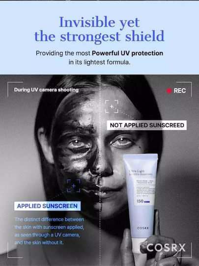 Cosrx Ultra-Light Invisible Αντηλιακή Κρέμα Προσώπου SPF50+ 50ml