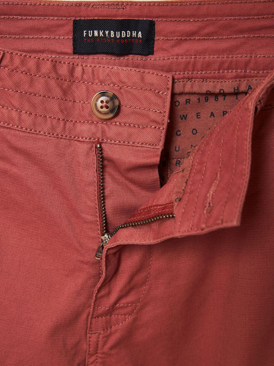 Funky Buddha Men's Cargo Shorts Red