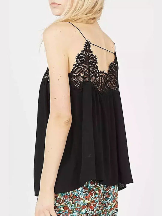 See U Soon Women's Lingerie Top with Lace Black