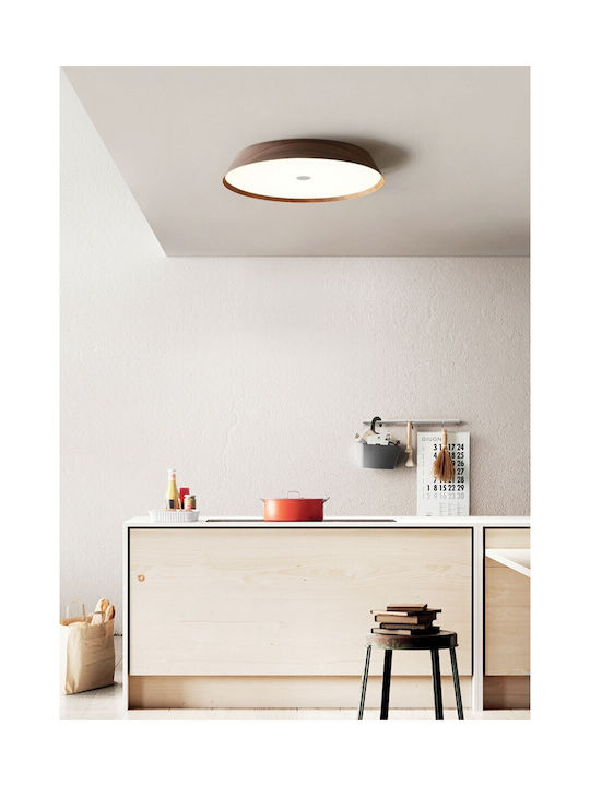 VK Lighting Πλαφονιέρα Οροφής 61εκ. Μπεζ με Ενσωματωμένο LED
