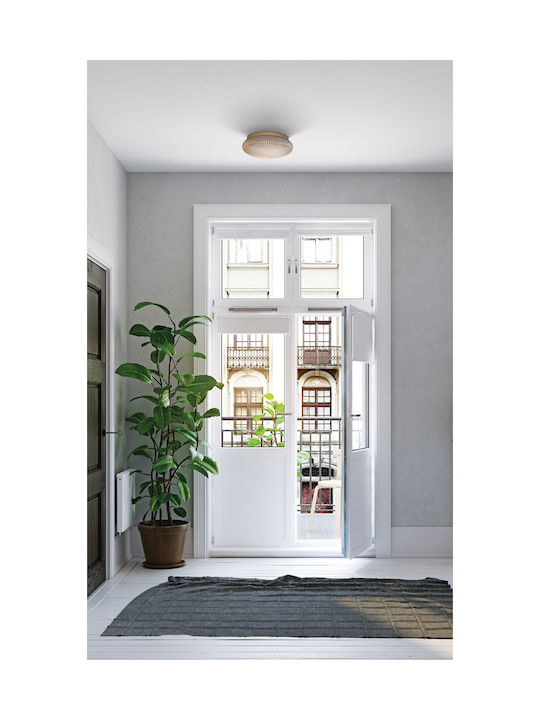 VK Lighting Πλαφονιέρα Οροφής Χρυσή με Ενσωματωμένο LED