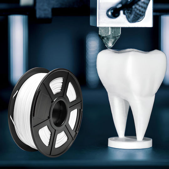 PLA 3D Printer Filament 1.75mm Λευκό 0.2kg